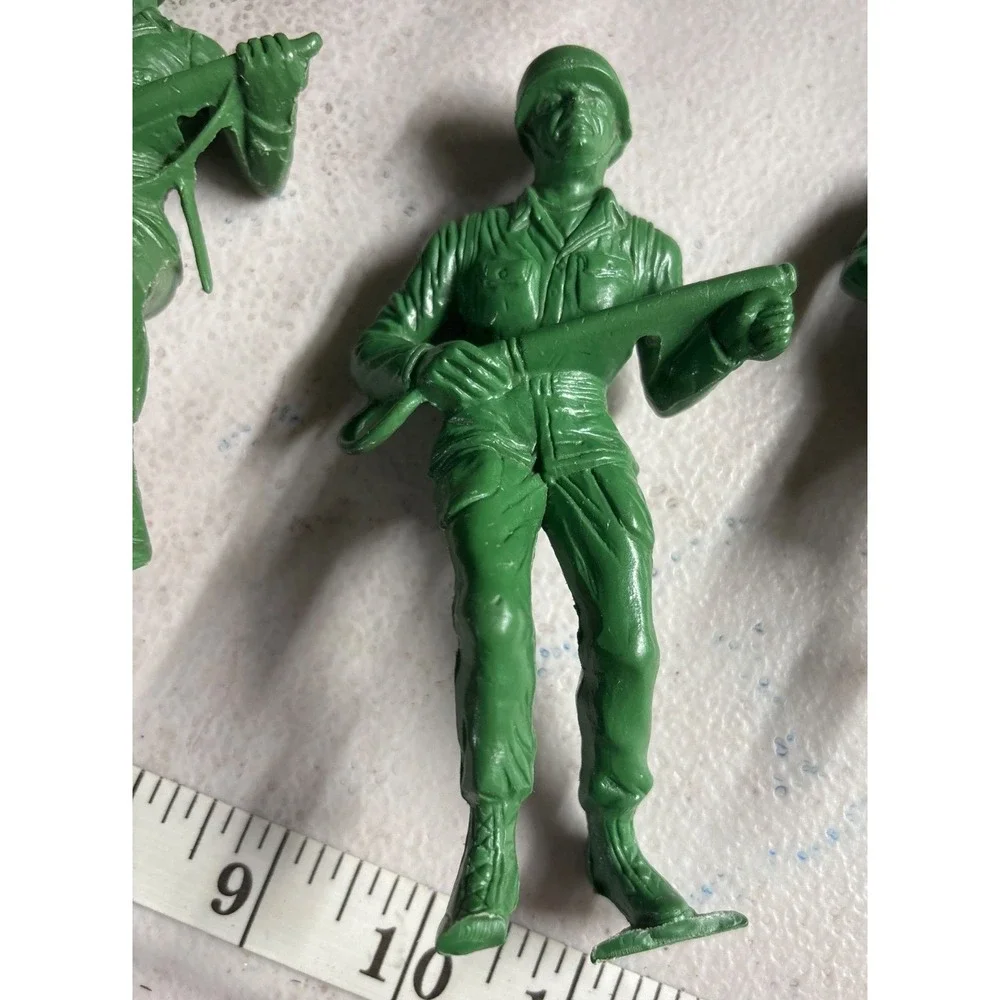 Vintage Green Plastic Toy Soldiers‎ Set Of 11 Army Figures 5